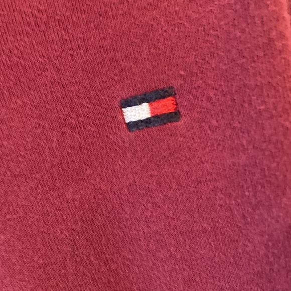 Maroon Tommy Hilfiger polo shirt gently pre owned condition - Picture 3 of 5
